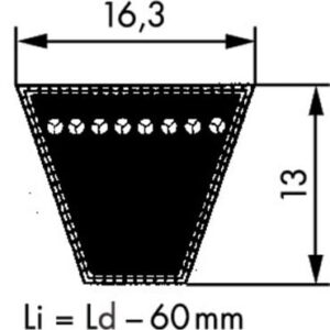 Keilriemen Optibelt SPB ( 16,3 x 13 mm )