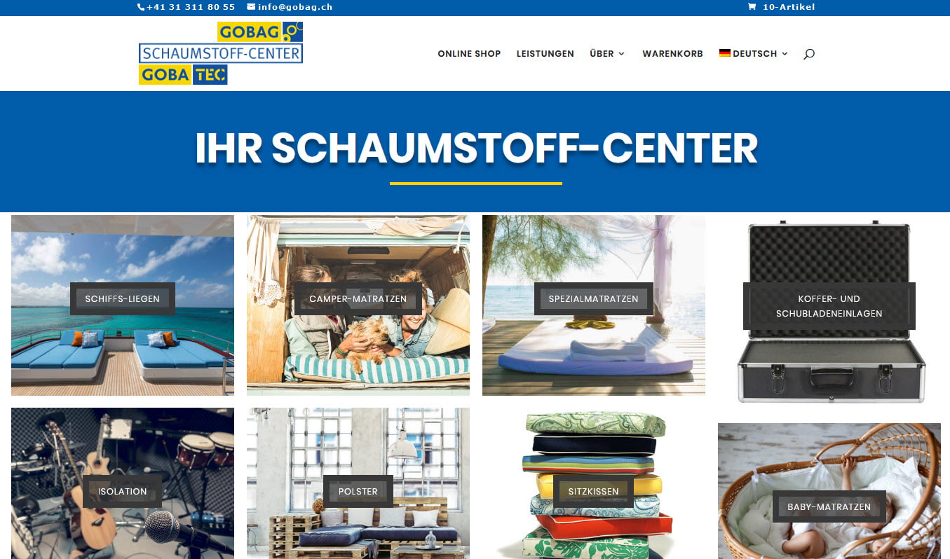 Schaumstoffe und Matratzen